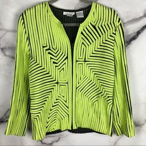 Andrea Rosati Neon Green Geometric Jacket